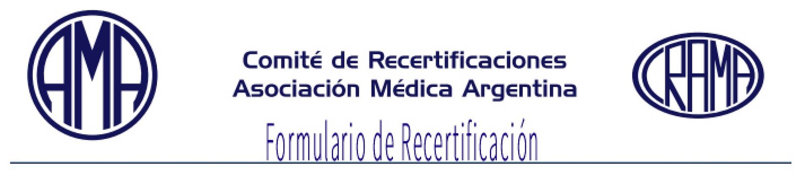 Formulario de Recertificación CRAMA